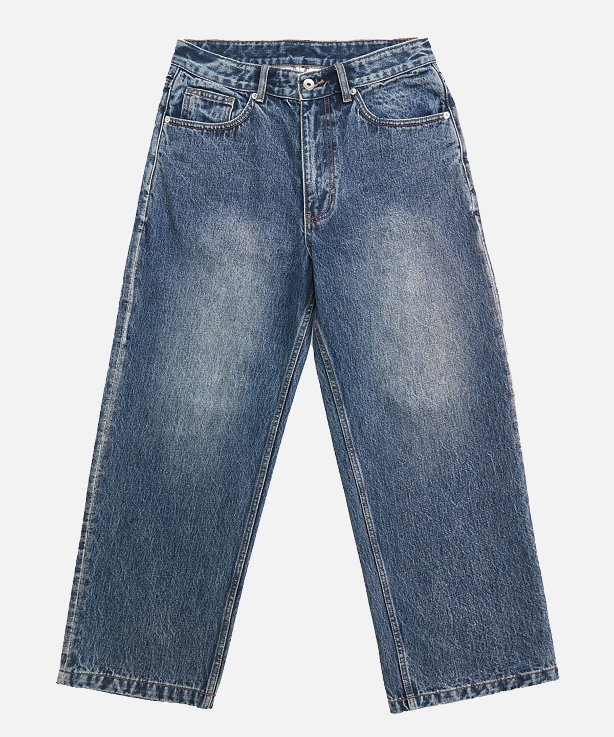 미드업데이트(MIDUPDATE) Vintage Washing Wide Denim Pants_Blue