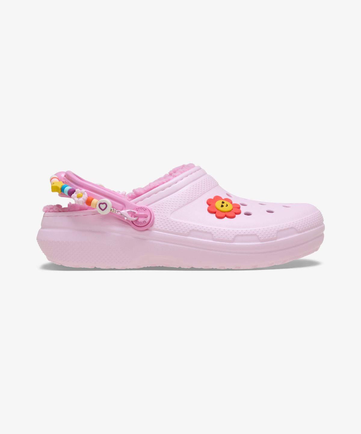크록스키즈(CROCS KIDS) 클래식 라인드 데이지 클로그 키즈 - 핑크 밀크 / 211634-6ZW