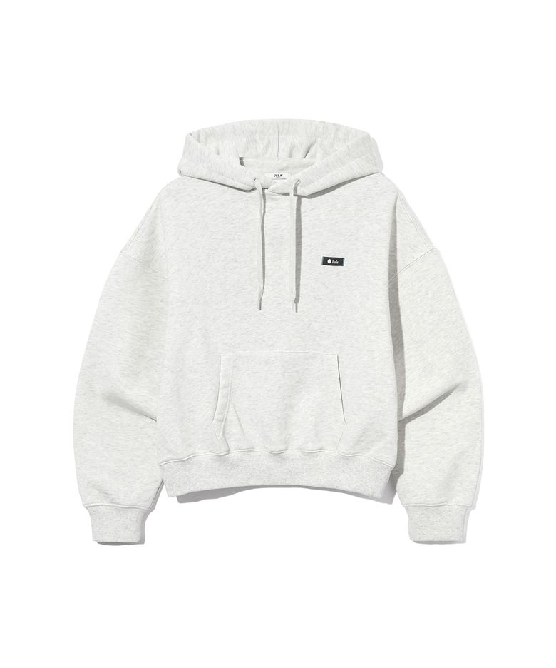 여성 데일리 스몰로고 크롭 후디[L-M-GREY](UB9LT58)
