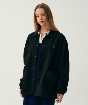 남녀공용 레트로 프레피 홑겹 셔켓[BLACK](UB8UJ20)