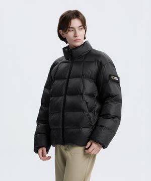 N254UPD903 오록스 스탠드넥 퀼팅 패딩 점퍼 BLACK