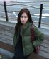 N254WPD901 여성 세미크롭 하이넥 패딩 점퍼 OLIVE KHAKI