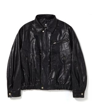 WILD SYNTHETIC  BOMBER JACKET_BLACK