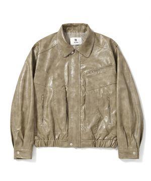 WILD SYNTHETIC BOMBER JACKET_BEIGE