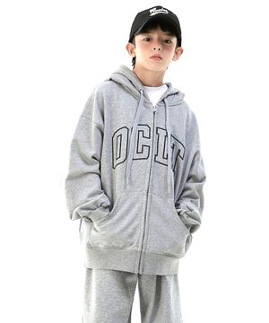 D29 빅로고 후드집업 (그레이)