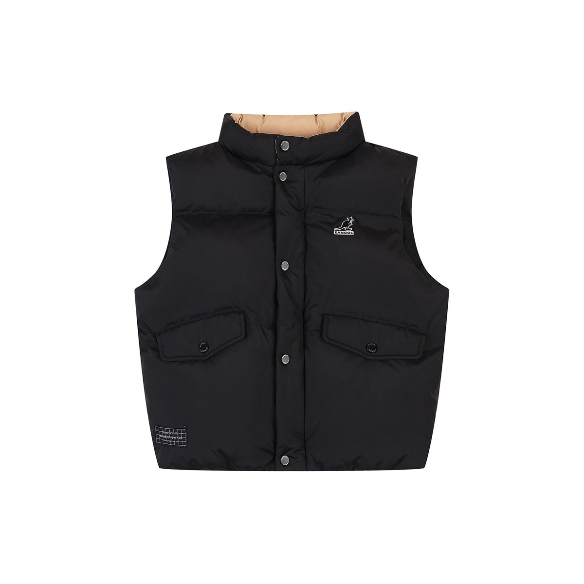 캉골키즈(KANGOL KIDS) 숏 푸퍼 패디드 베스트 RD 0202 블랙