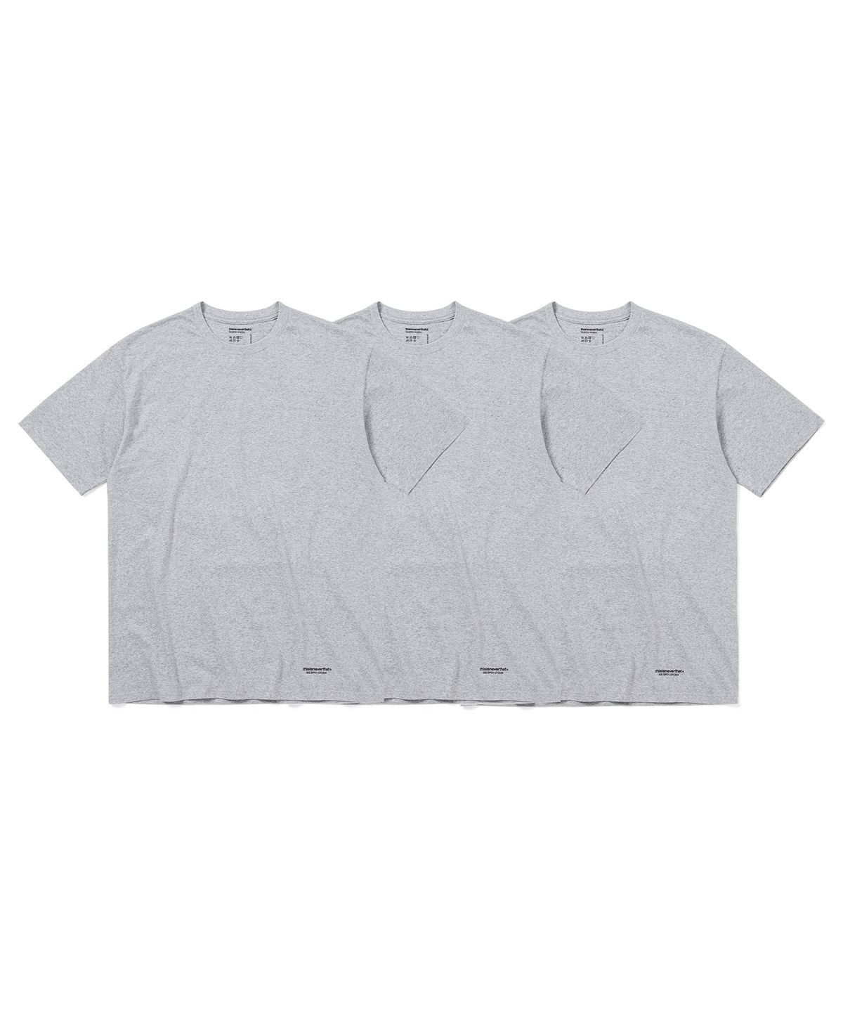 디스이즈네버댓(THISISNEVERTHAT) 3 TAGLESS T-SHIRTS Heather Grey