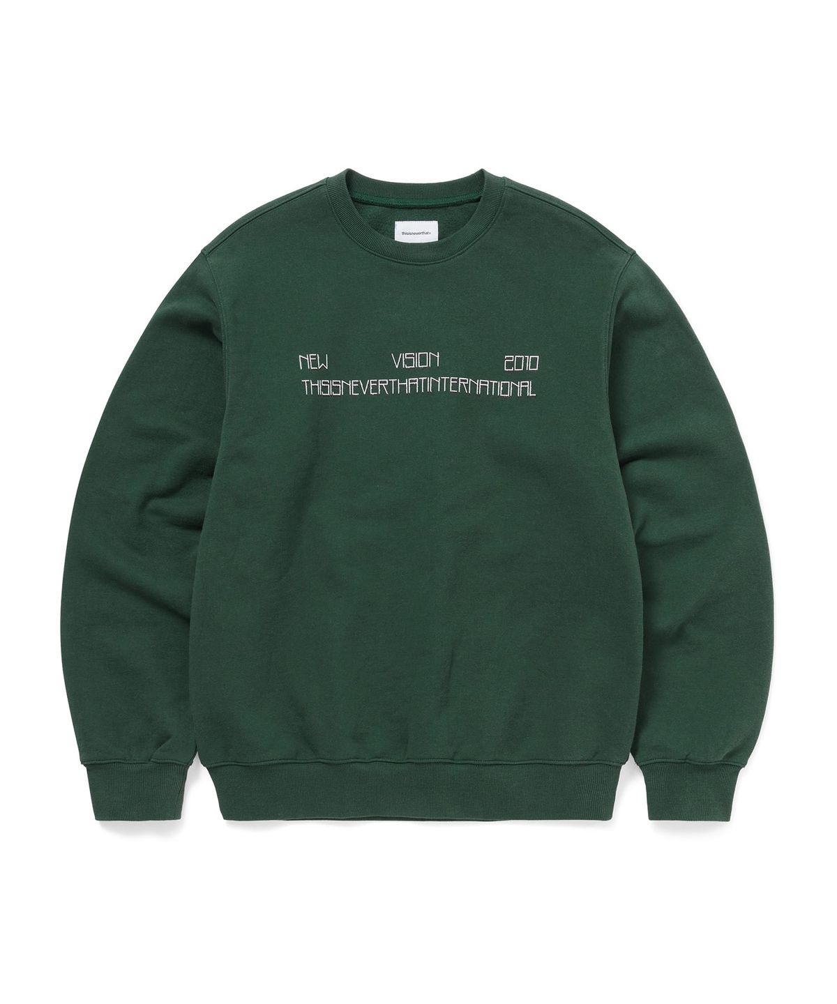 디스이즈네버댓(THISISNEVERTHAT) NEW VISION 2010 Crewneck Dark Green