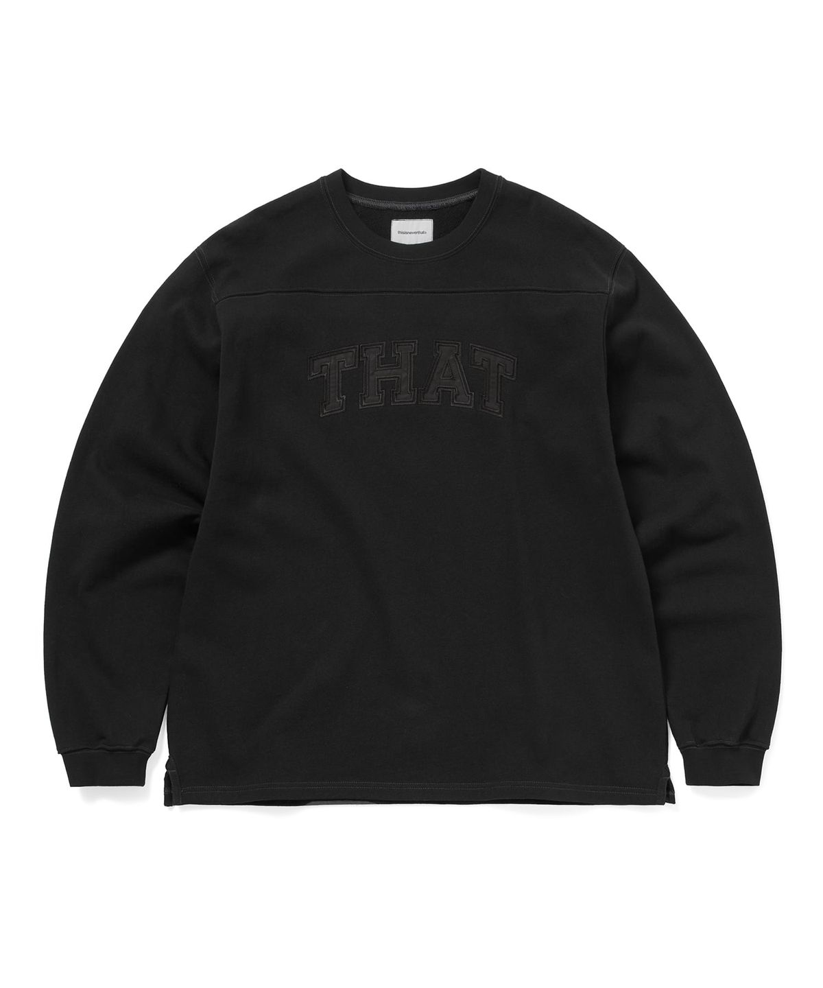 디스이즈네버댓(THISISNEVERTHAT) THAT Panelled Crewneck Black