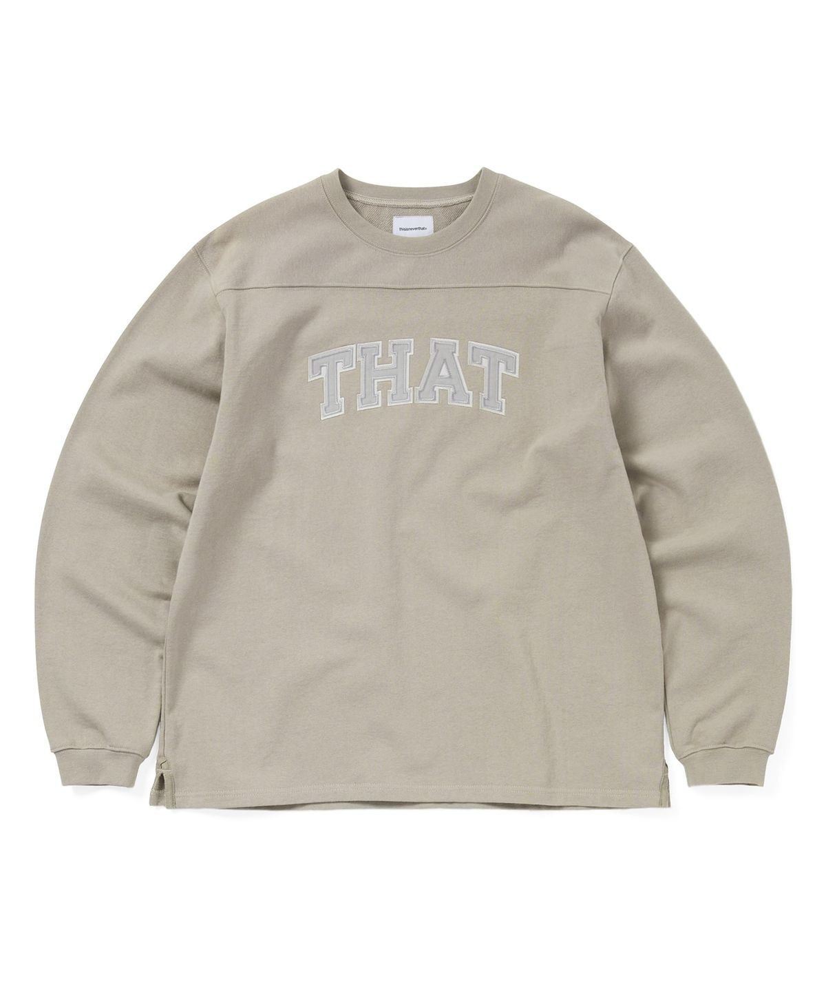 디스이즈네버댓(THISISNEVERTHAT) THAT Panelled Crewneck Deep Beige
