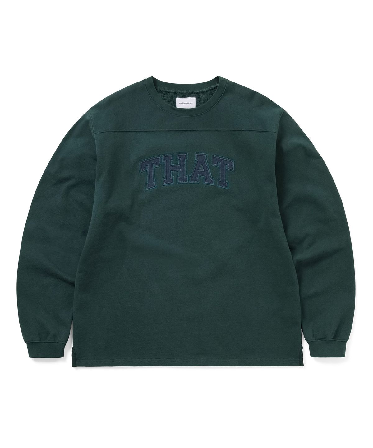 디스이즈네버댓(THISISNEVERTHAT) THAT Panelled Crewneck Sea Green