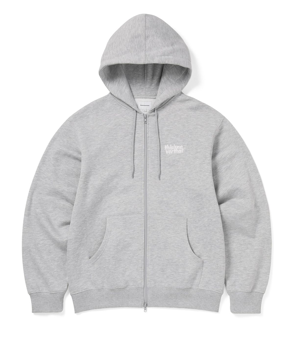 디스이즈네버댓(THISISNEVERTHAT) OL-Logo Zip Up Hoodie Heather Grey