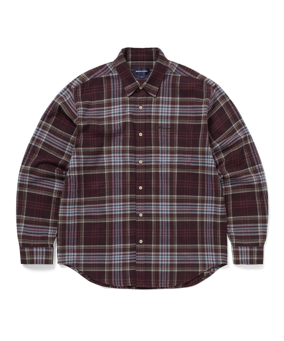 디스이즈네버댓(THISISNEVERTHAT) Flannel Check Shirt Burgundy