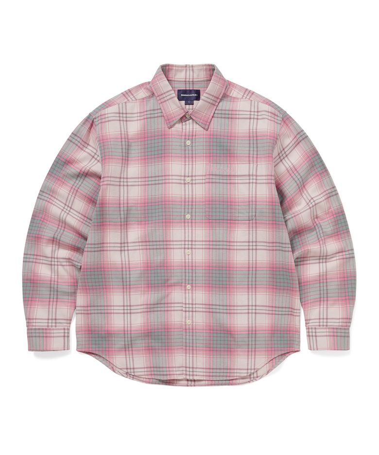 Flannel Check Shirt Pink