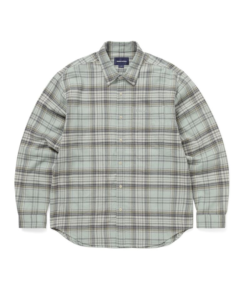 Flannel Check Shirt Sage