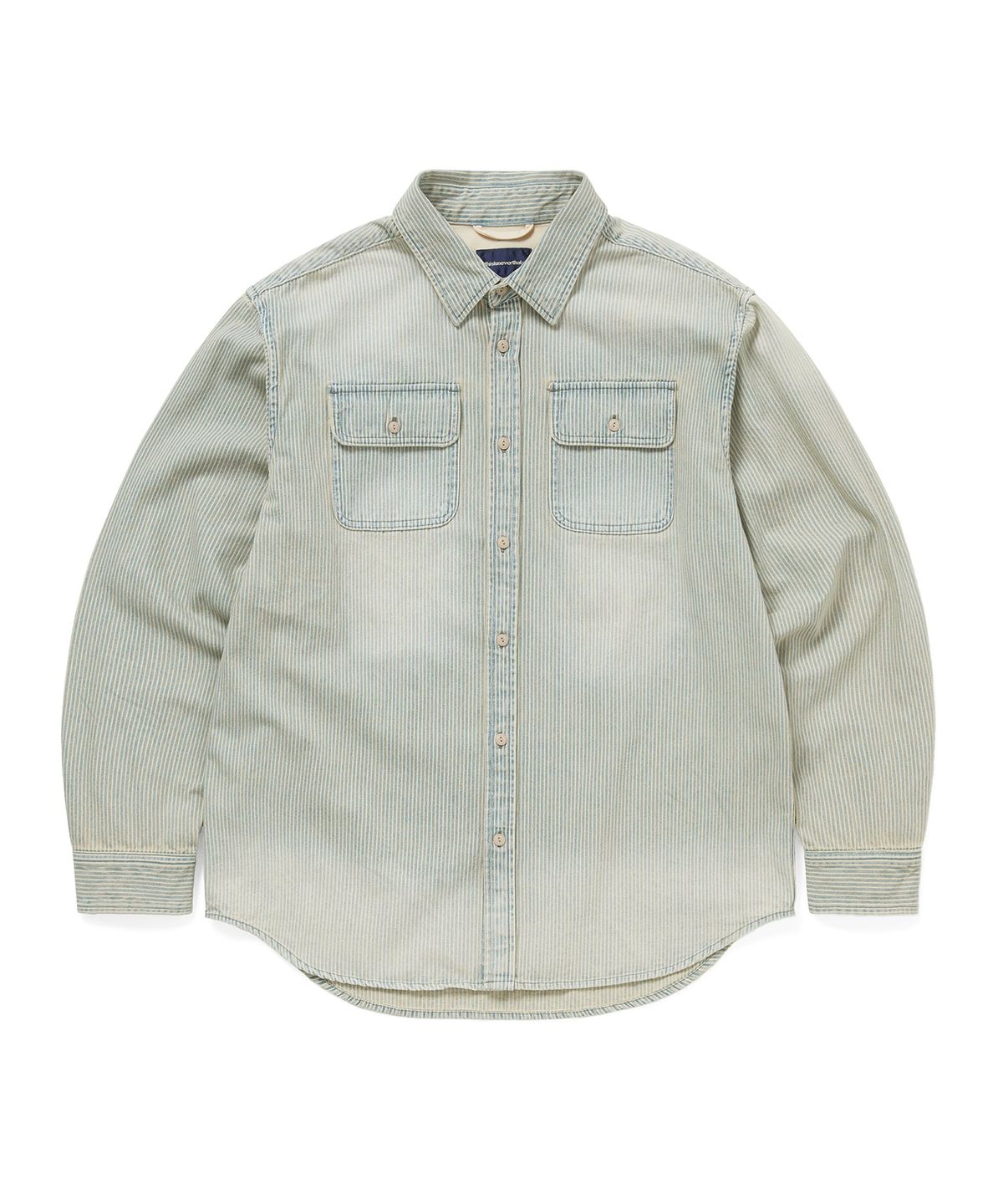 디스이즈네버댓(THISISNEVERTHAT) Hickory Denim Shirt Washed Blue