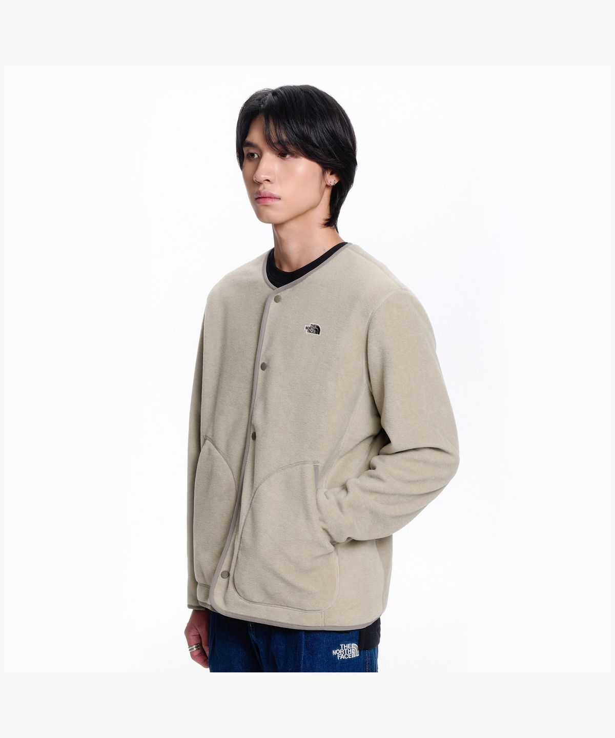 노스페이스(THE NORTH FACE) NJ4FR60B 남성 알바노 플리스 EX 가디건 LIGHT_BEIGE