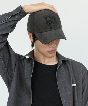 Corduroy Symbol Ballcap - Charcoal