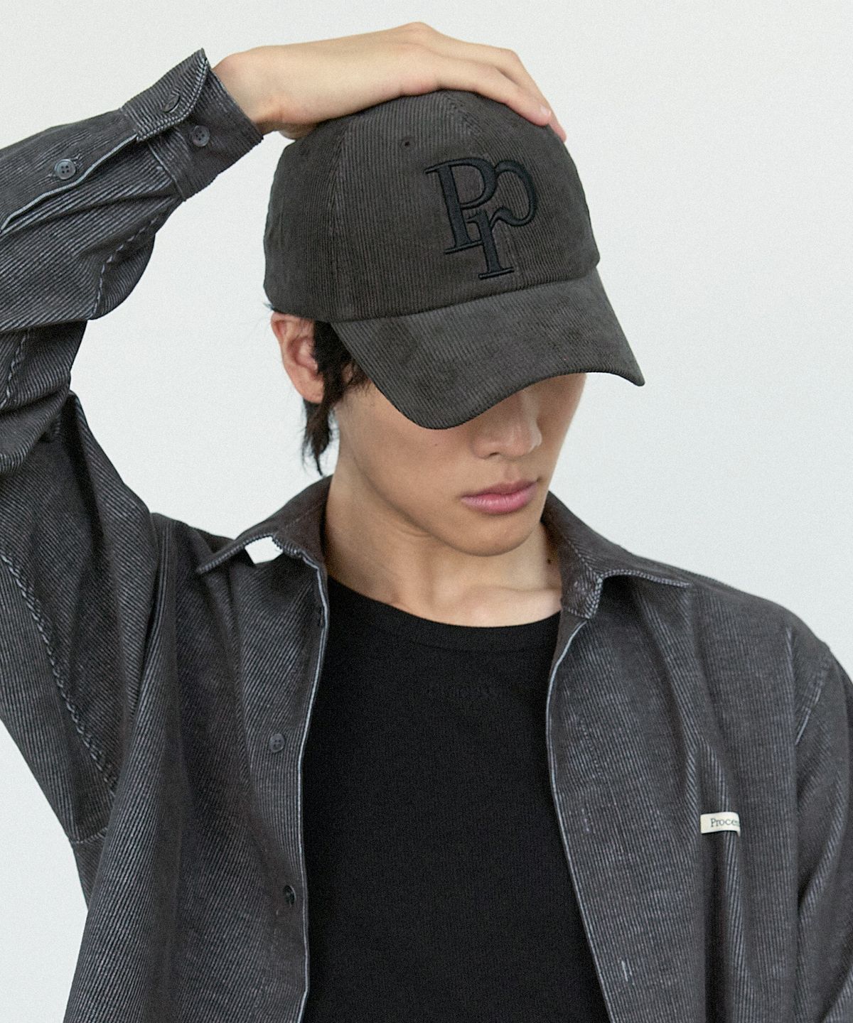 피알씨에스에스(PRCSS) Corduroy Symbol Ballcap - Charcoal