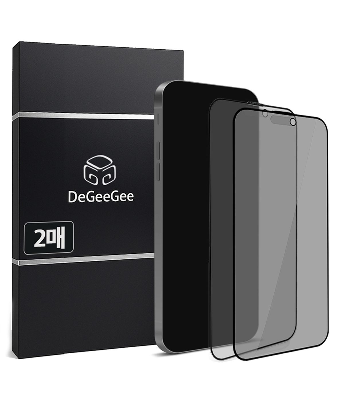 디지지(DEGEEGEE) [2매] 아이폰 25도 프라이버시 풀커버 사생활보호 강화유리 액정보호필름 아이폰16 15 14 13 프로 미니 플러스 프로맥스