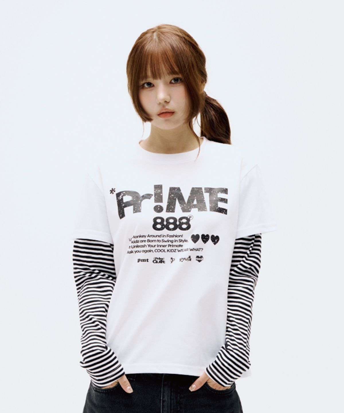 프라임에이트(PRIMATE) UNLEASH  슬림핏 레이어드 롱 슬리브 3 COLORS