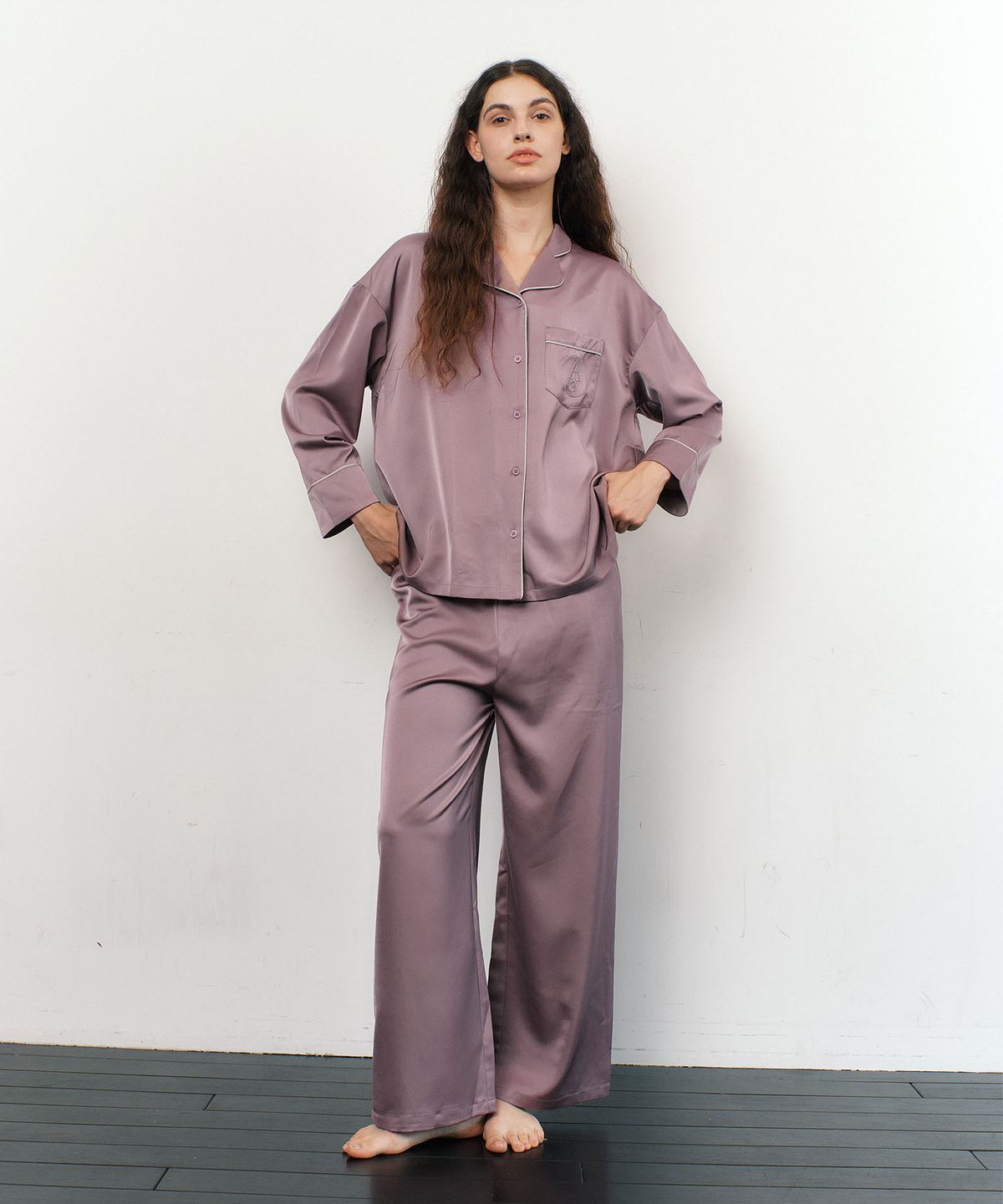 아템포(ATEMPO) CLASSIC ROUND PAJAMA SET_rose purple