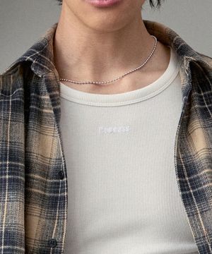 Ball Chain Necklace - White