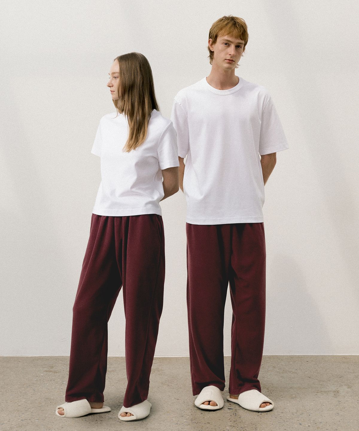 조스라운지(JO'S LOUNGE) Marshmallow Fleece Pants Wine