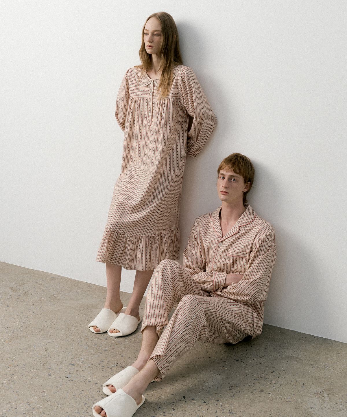 조스라운지(JO'S LOUNGE) [웜모달] (couple) Kiss Pajama Set + One-piece