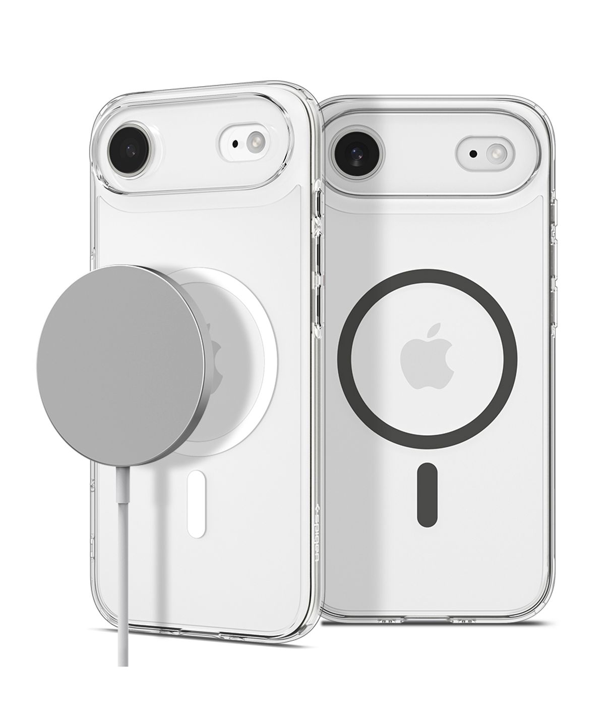 슈피겐(SPIGEN) 아이폰 에어 맥세이프 케이스 슬림 투명 펀치홀 에어스킨하이브리드맥핏