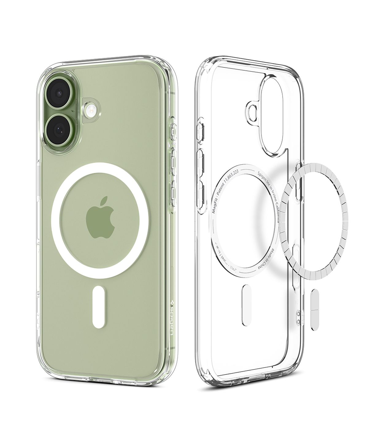 슈피겐(SPIGEN) 아이폰17 맥세이프 케이스 투명 펀치홀 울트라하이브리드맥핏
