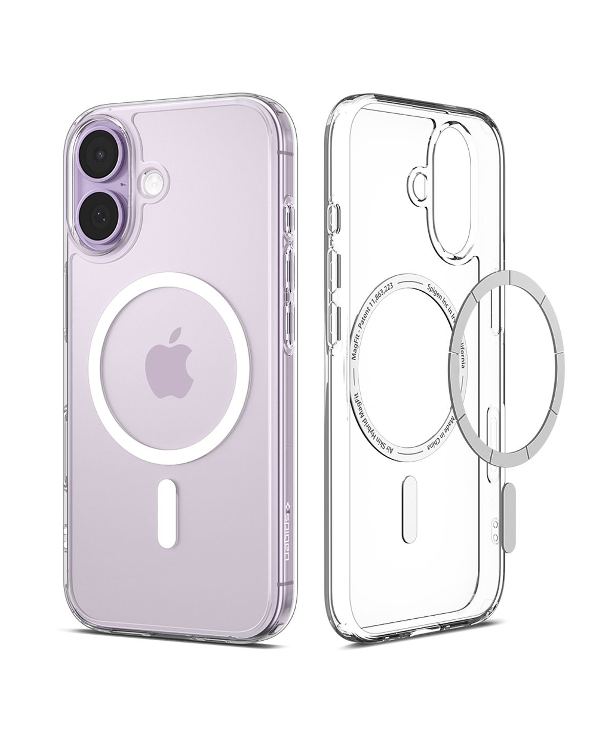슈피겐(SPIGEN) 아이폰17 맥세이프 케이스 슬림 투명 펀치홀 에어스킨하이브리드맥핏