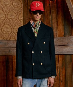 [TRAILWEAR]네이비 더블 브레스티드 블레이져 네이비_FR4WJ500