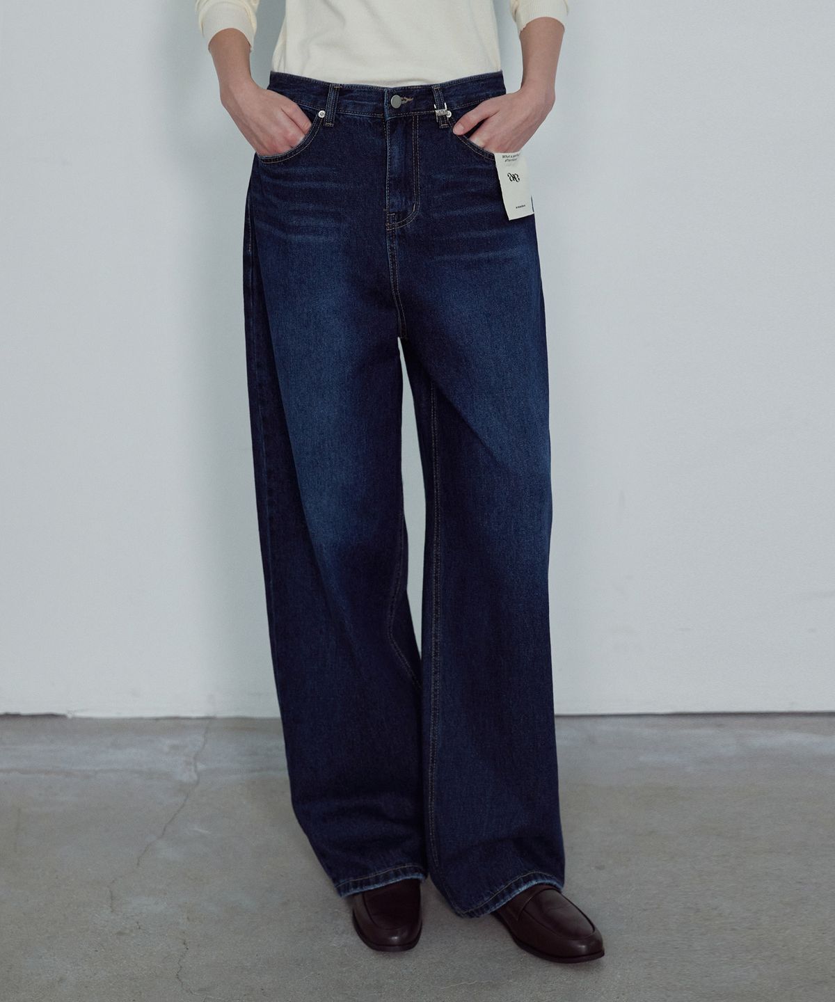 논앤논(NON AND NON) NARD TAB WIDE DENIM PANTS_NFDP5299