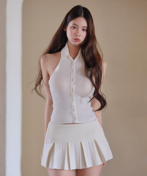 플리츠 니트 스커트