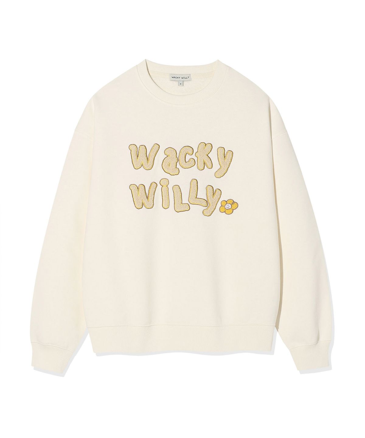 와키윌리(WACKY WILLY) 우먼스 부클 맨투맨 크림