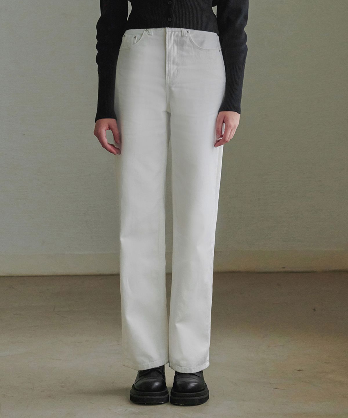 판도라핏(PANDORAFIT) [WIDE] Maple Jeans Ivory