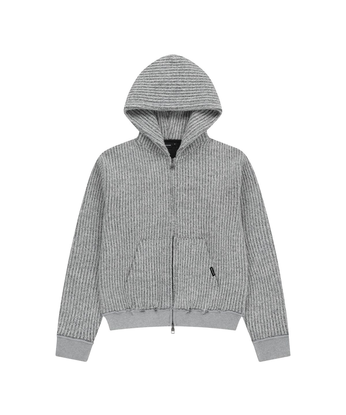 아캄(AAKAM) Bokashi Knit Zip-Up Hoodie (Gray)