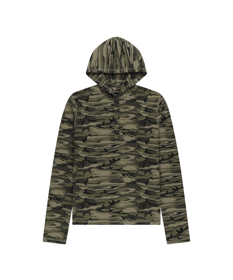 Military Button Hoodie (Khaki)