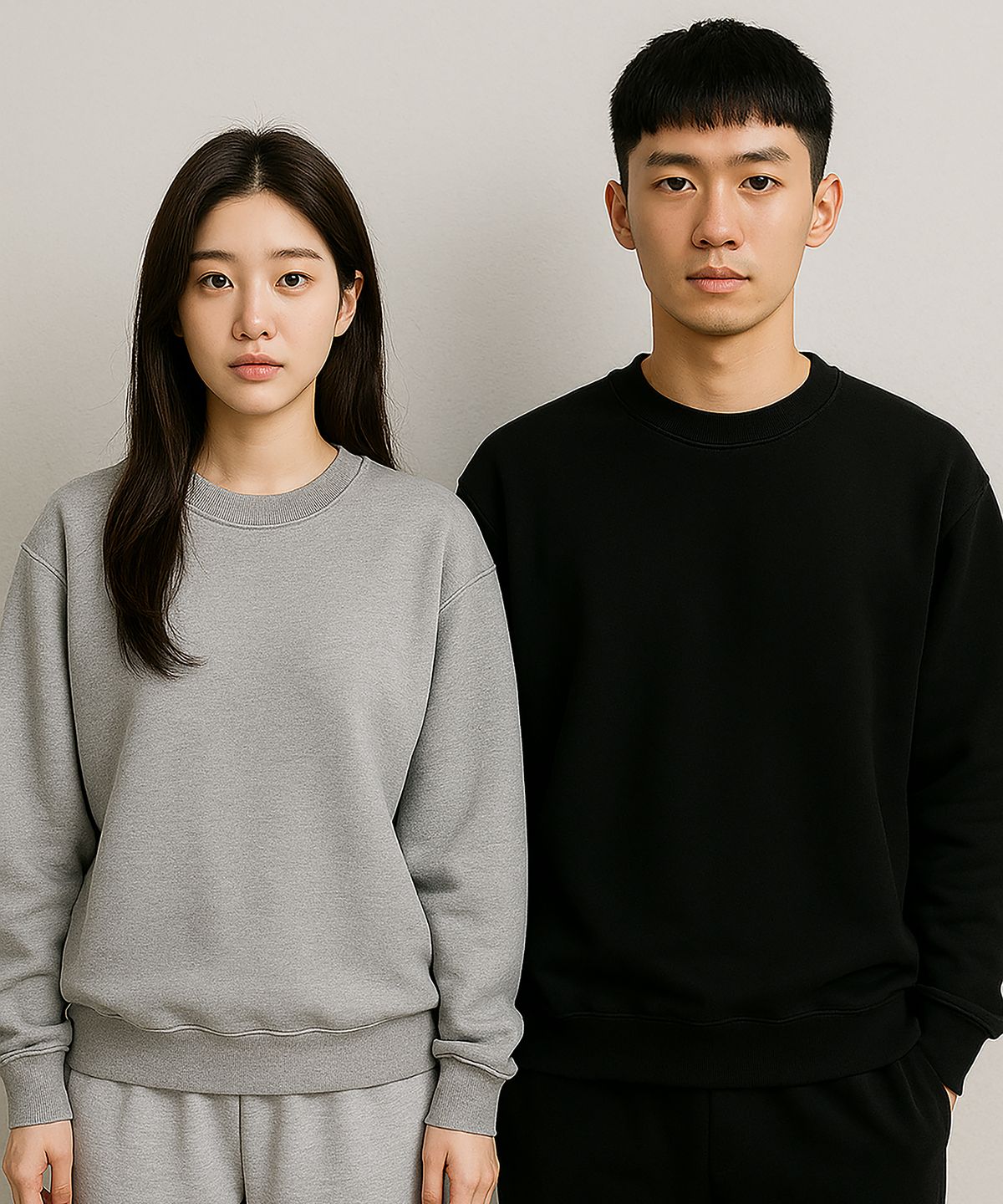 제네럴웍스(GENERAL WORKS) 헤비쭈리 무지 맨투맨_2컬러 BM000