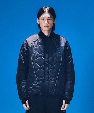 피뎁트 X 미즈노 파이핑 퀄팅자켓 블랙