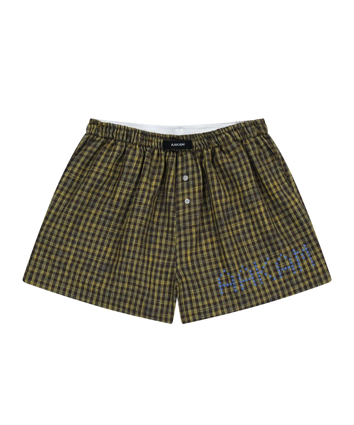 아캄(AAKAM) Check Boxer (Mixed Yellow)
