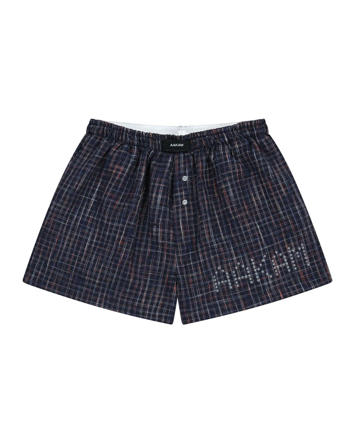 아캄(AAKAM) Check Boxer (Mixed Navy)