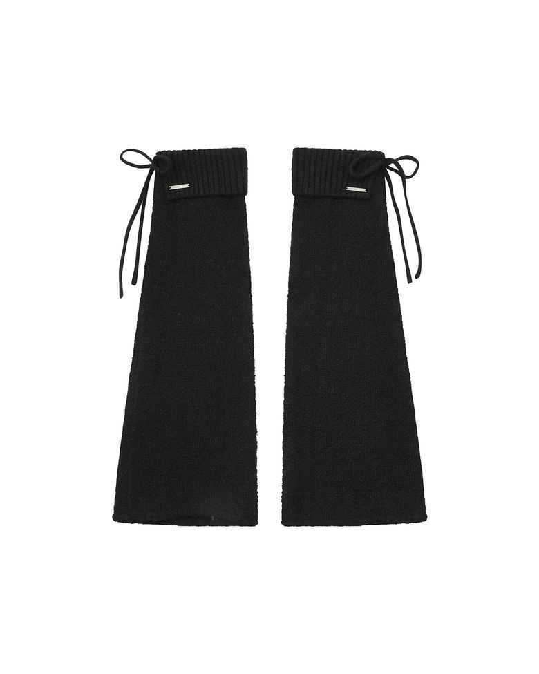 Drawstring leg warmer BLACK