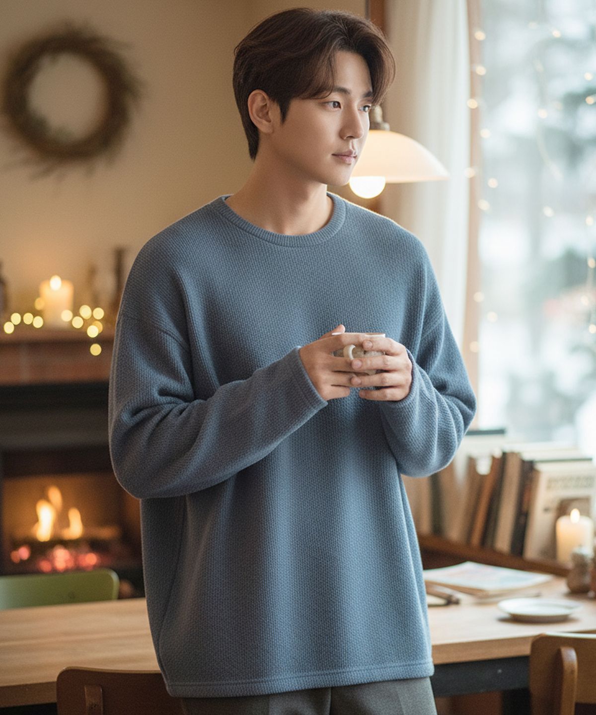 제네럴웍스(GENERAL WORKS) 스판 라운드 긴팔니트_3컬러 FW0012