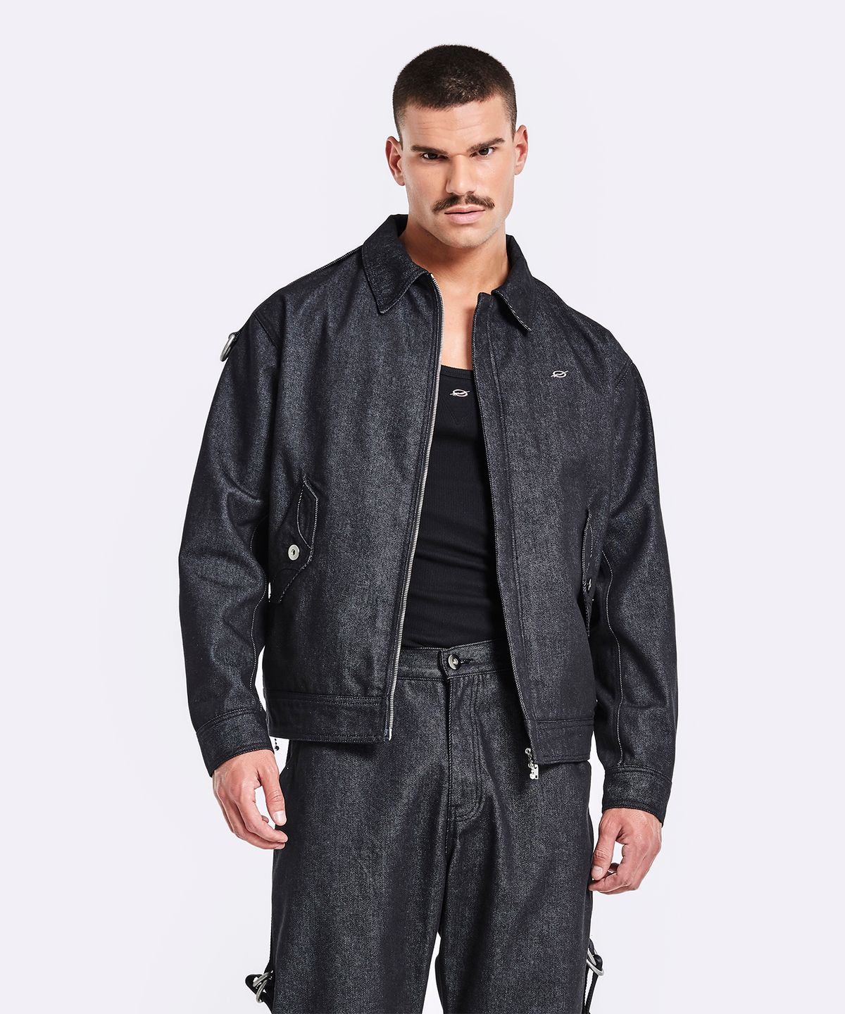 51퍼센트(51PERCENT) Cargo denim jacket - Black