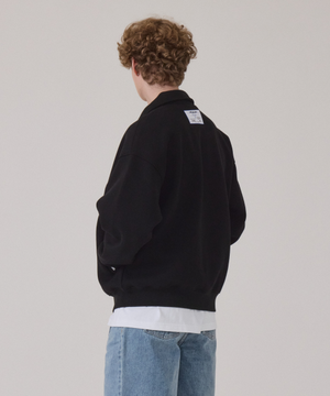 시그니처 바시티 자켓_블랙