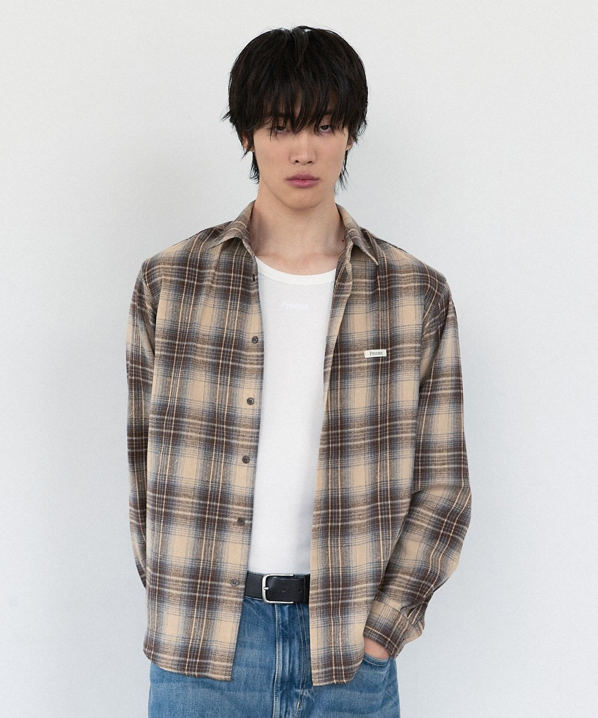 피알씨에스에스(PRCSS) Flannel Check Shirt - Deep Brown