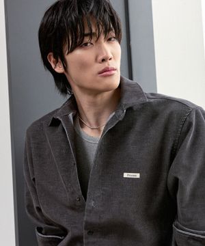 Denim Corduroy Shirt - Charcoal