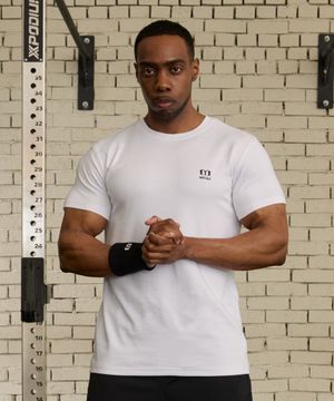 프라임 머슬핏 숏 슬리브 화이트